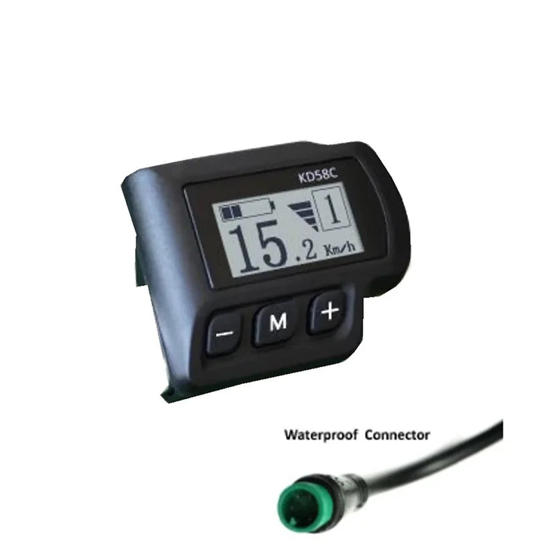 Nulkomma Ebike Display Screen 36V 48V Bike Speed Controller Panel Meter KEY DISP KD58C 5pin UART CAN for Electric Bicycle Accessories