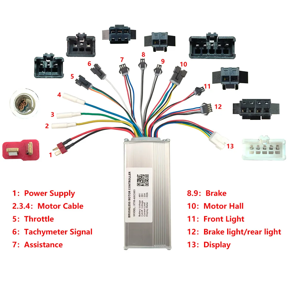 Nulkomma  Ebike Brushless Motor Controller X759-AXC003 48V 23A for KDS Protocol Electric Scooters MTB Accessories Speed Controller