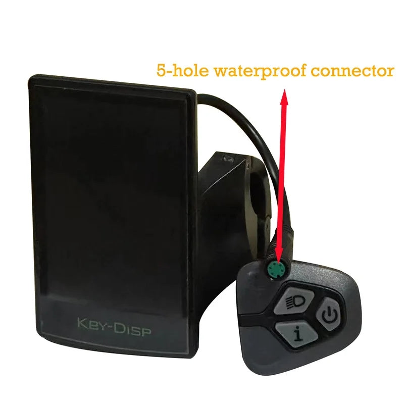 Nulkomma  KD718 EBike LCD Display Electric Bike Conversion Kit 36V 48V Bicycle Accessories 5-Hole Female Connector Meter MTB Control Panel