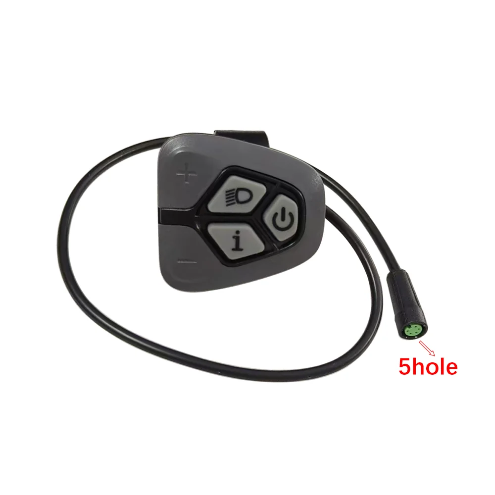 Nulkomma EBIKE K4 K5 Button 5-Hole for KEY DISP KD716 KD986 Display Screens Compatible with Various Models Bike Electronics Accessory