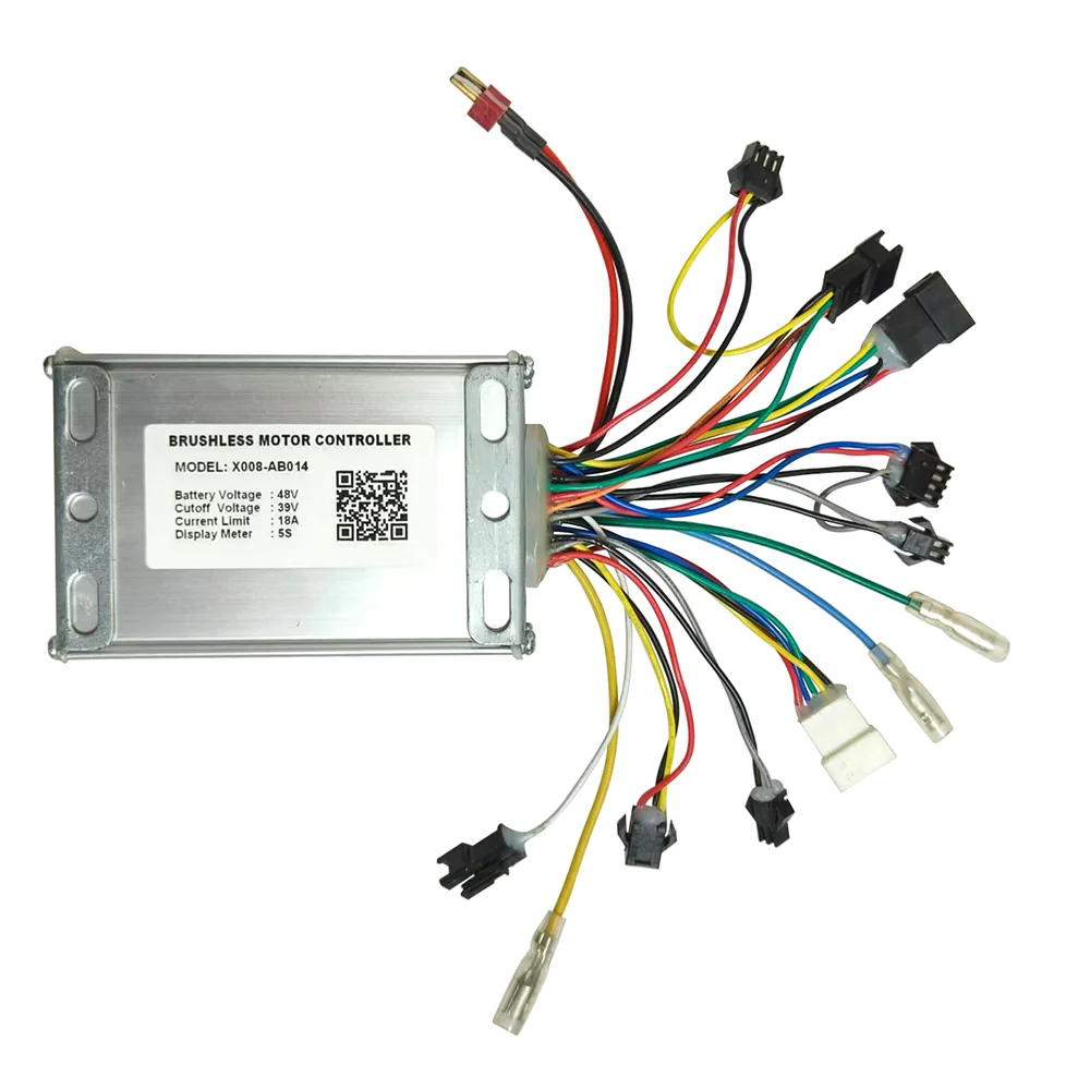 Nulkomma  Brushless Motor Controller X008-AB014 48V 18A for 5S Protocol Display Electric Scooters MTB Ebike Accessories Speed Controller