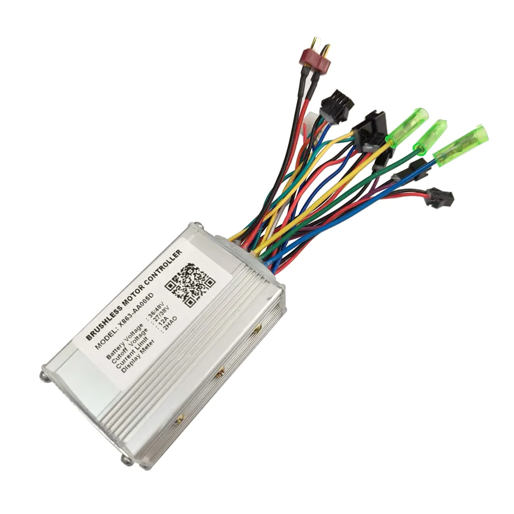 Nulkomma Ebike Brushless Motor Controller X863-AA005D 36V 48V 12A for 2HAO Protocol Electric Scooters MTB Accessories Speed Controller