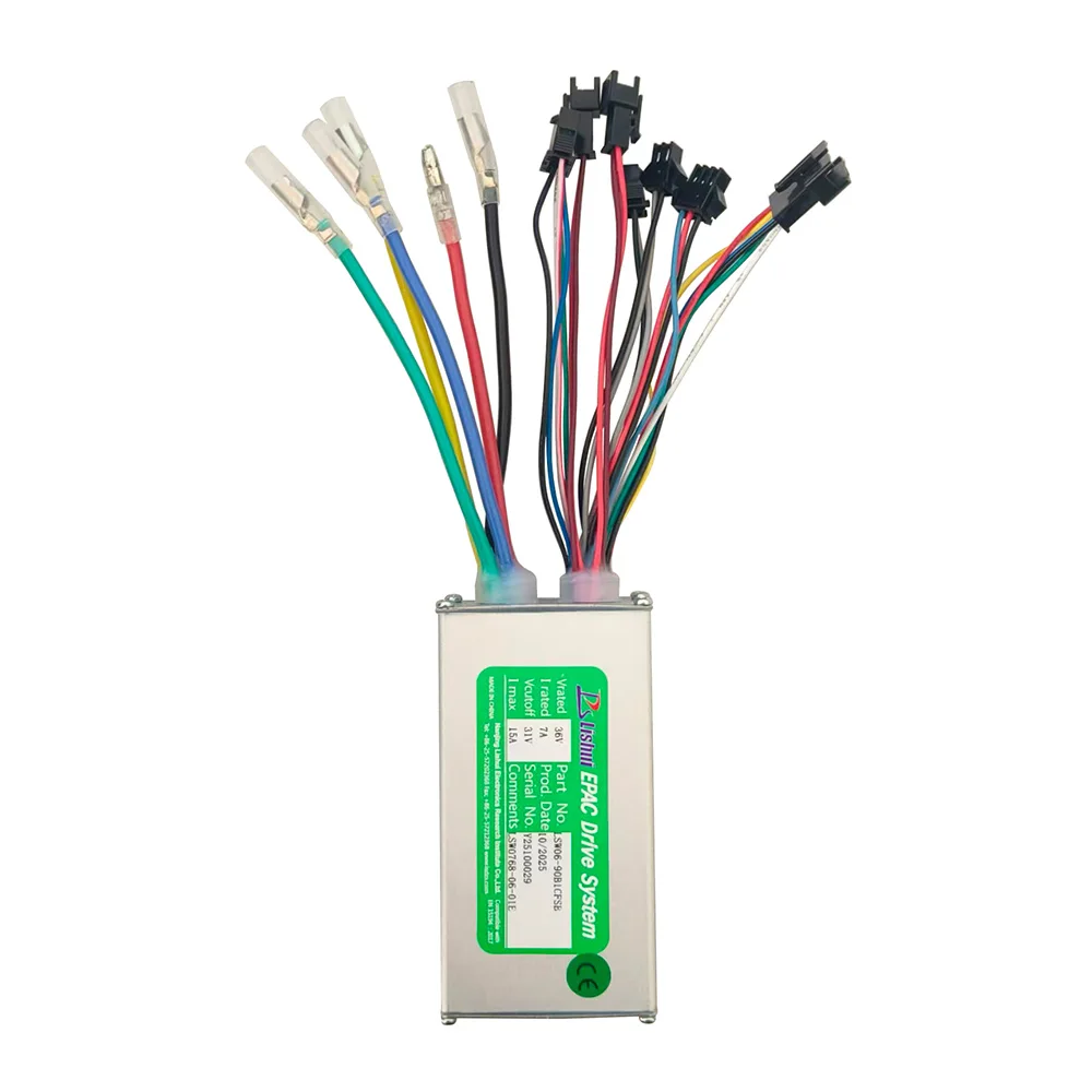 Nulkomma LSW06-90B1CFSB Electric Bicycle Brushless Motor Controller 36V 15A for Electric Scooters Fat Bike MTB Ebike Speed Controller