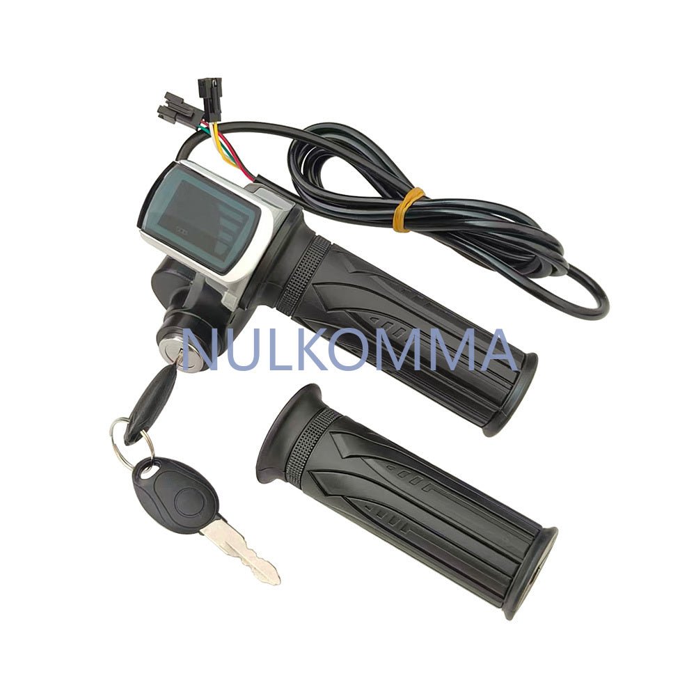 NULKOMMA 36V 48V Twist Grip Throttle Accelerator and LCD Battery Indicator Electric Bicycles MTB Tuning Accessories