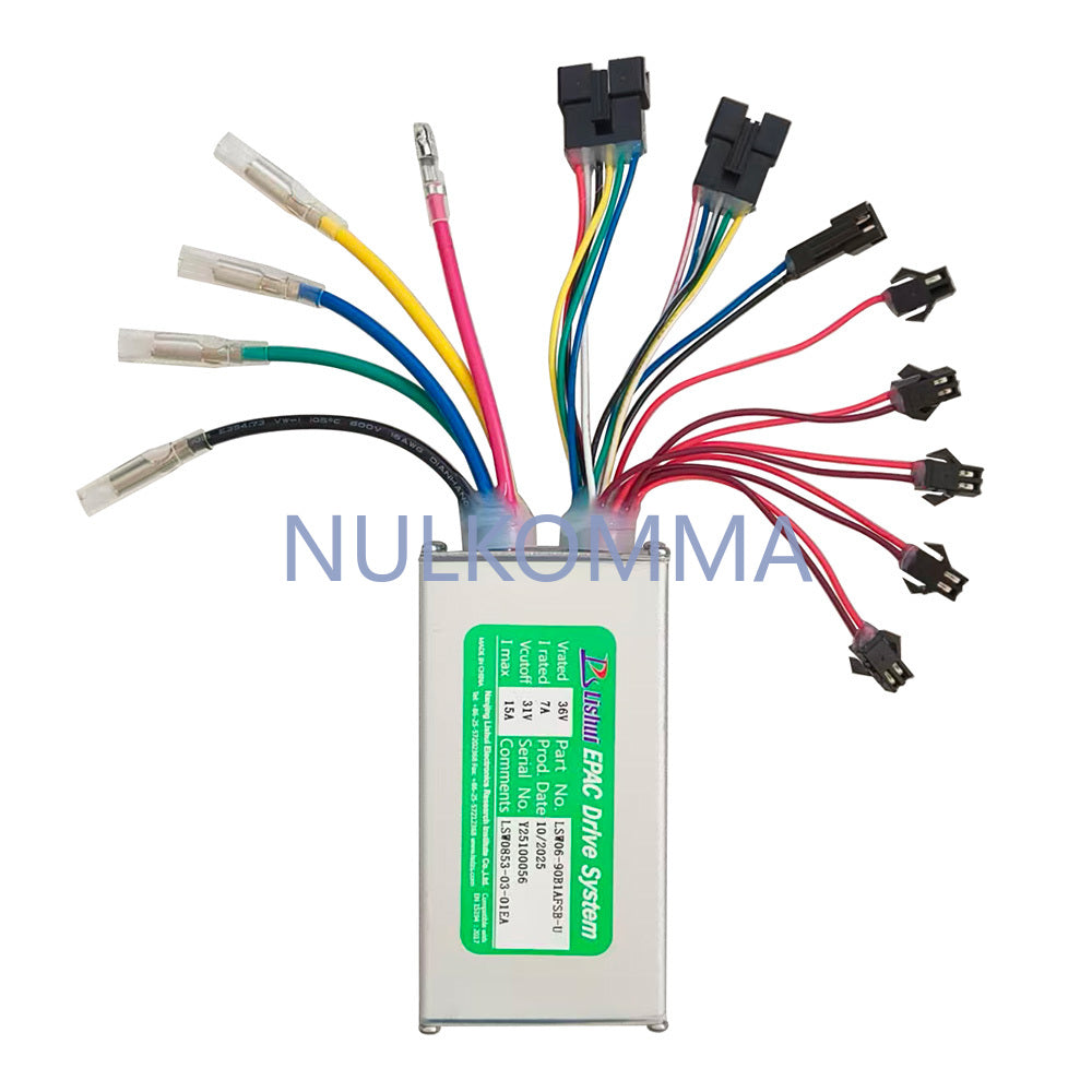 NULKOMMA Ebike Brushless Motor Controller LSW0853-03-01EA 36V 15A Suitable for Electric Bicycles Scooters Fat-Tire Bikes Speed Controller