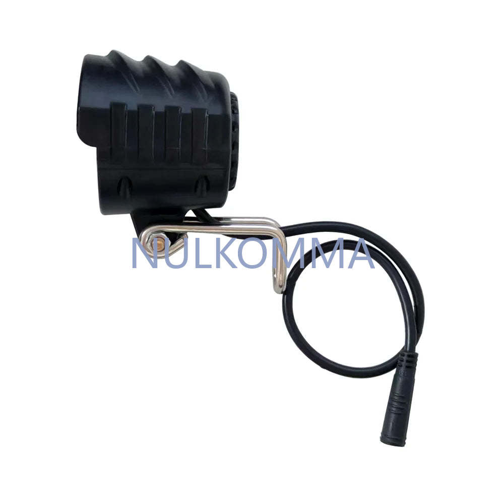 E-bike LED Headlight Accessories 36V 48V Lamp 3pin Built-in Horn Front Light for Electric Scooters Bicycles