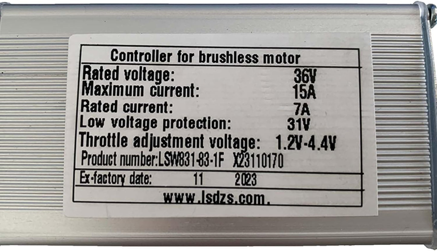 LSW830-83-1F Brushless Motor Controller for Electric Bicycle 36V 7A