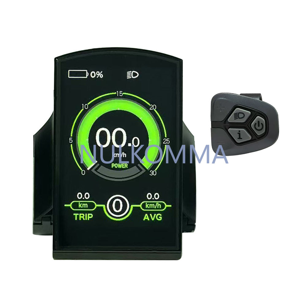 NULKOMMA Electric Bicycle Display Screen Meter Speed Controller Bicycle Computer KD986 48V for Ebike Key Disp Mountain Bike Universal