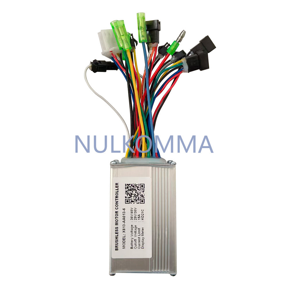 NULKOMMA Brushless Motor Controller X813-AA013-6 36/48V 15A E-Bike Scooter Universal E-Bike Conversion Kit Bicycle Speed Controller