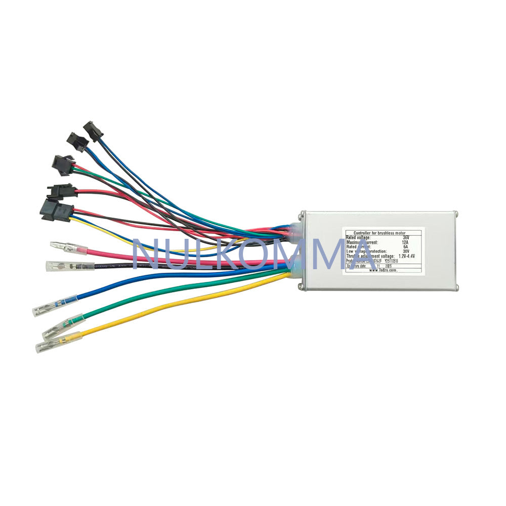 NULKOMMA Ebike Brushless Motor Controller LSW1076-2F 36V 12A Suitable for Electric Bicycles Scooters Fat-Tire Bikes Speed Controller