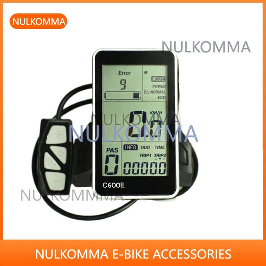 NULKOMMA Electric Bike Conversion Kit, E-Bike LCD Display, Motor Controller, Scooter Accessories, C600E, 48V