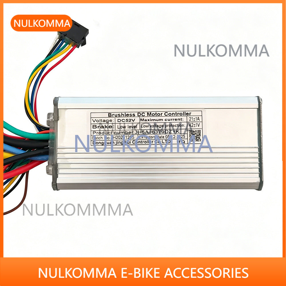 NULKOMMA Brushless Motor Controller JH5AJ6379DZYK 52V 21A E-Bike Scooter Universal E-Bike Conversion Kit Bicycle Speed Controller