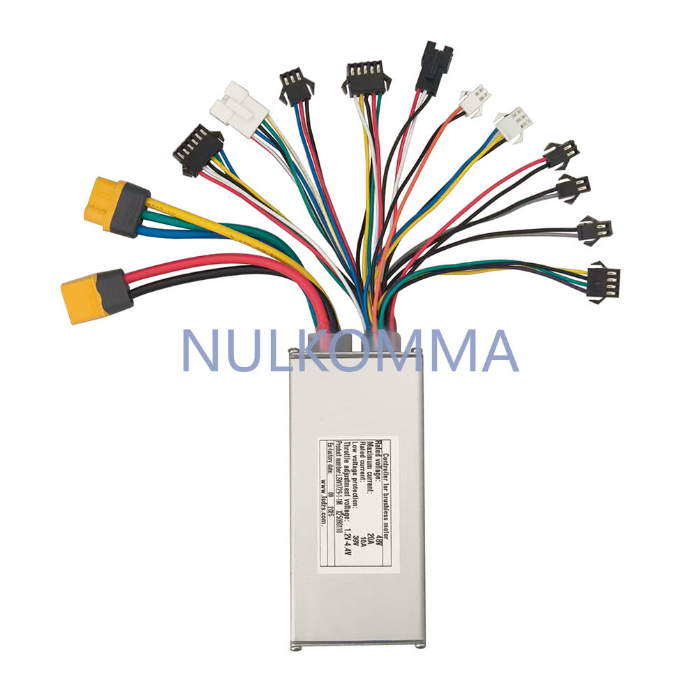 NULKOMMA Ebike Brushless Motor Controller LSW1729-1-1M 48V 20A Suitable for Electric Bicycles Scooters Fat-Tire Bikes Speed Controller