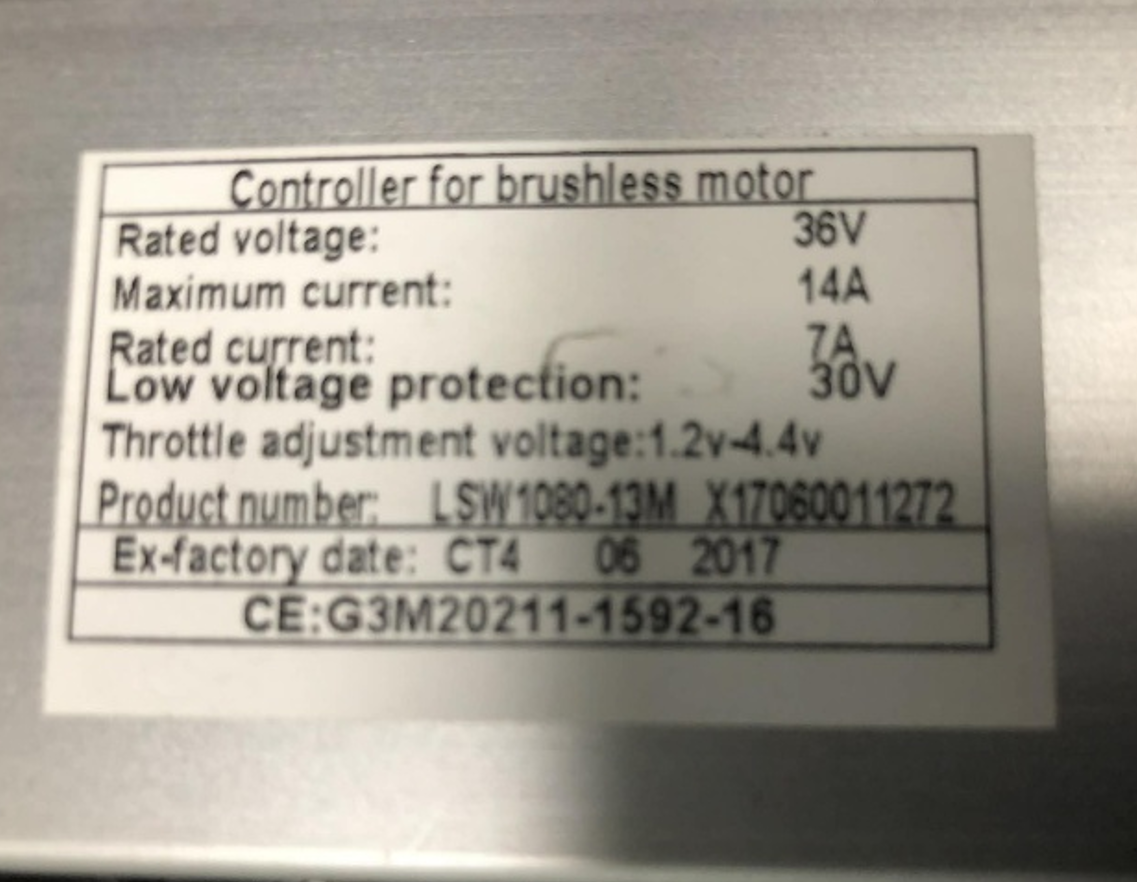 NULKOMMA LSW1080-13 Brushless Motor Controller 36V 14A Ebike Controller Customized ebike system Accessories