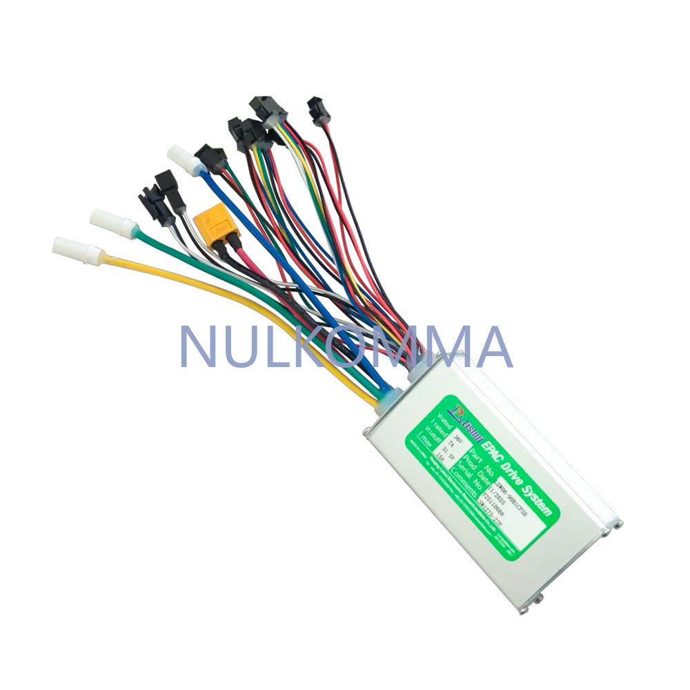 NULKOMMA Ebike Brushless Motor Controller LSW1257-27F 36V 15A Suitable for Electric Bicycles Scooters Fat-Tire Bikes Speed Controller