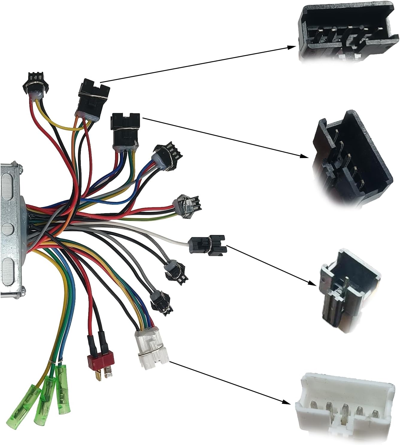 NULKOMMA Electric Bicycle Controller, X008-AB014 48V 18A Motor Speed Brushless Controller for Electric Bicycle, E-Bike Scooter Electric Scooter Tricycle Display Meter 5S 48V Electric Speed Controller