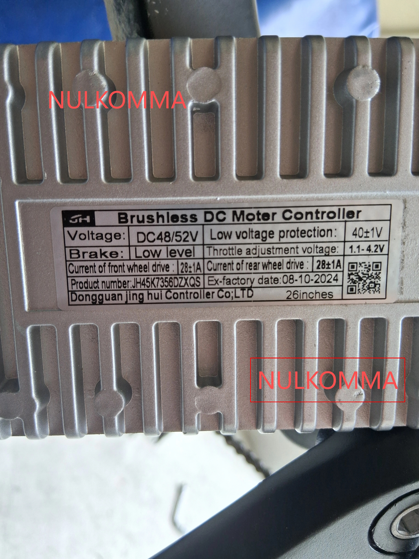 NULKOMMA Ebike Brushless Motor Controller JH45K7356DZXQS Suitable for Electric Bicycles Scooters Fat-Tire Bikes Speed Controller（副本）