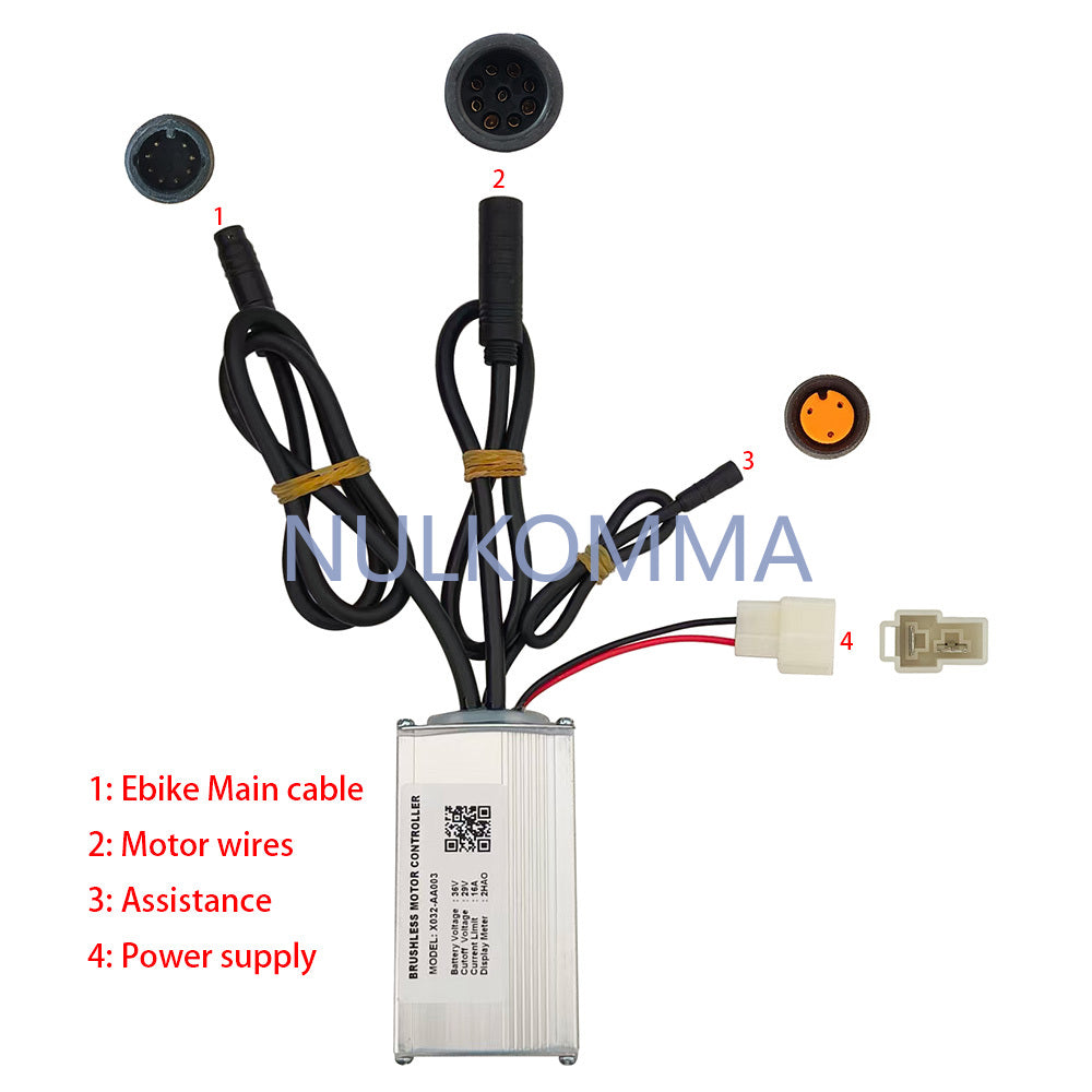 NULKOMMA Brushless Motor Controller 36V 16A Speed Regulator X032-AA003 Electric Bike Accessories Suitable for Electric Bikes Scooters
