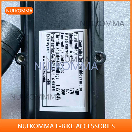 Nulkomma LSW765-28-6FA-19 48V 17A Brushless Motor Controller  39V Low Voltage Protection E-Bike Speed Control Replacement Part with Mounting Screws