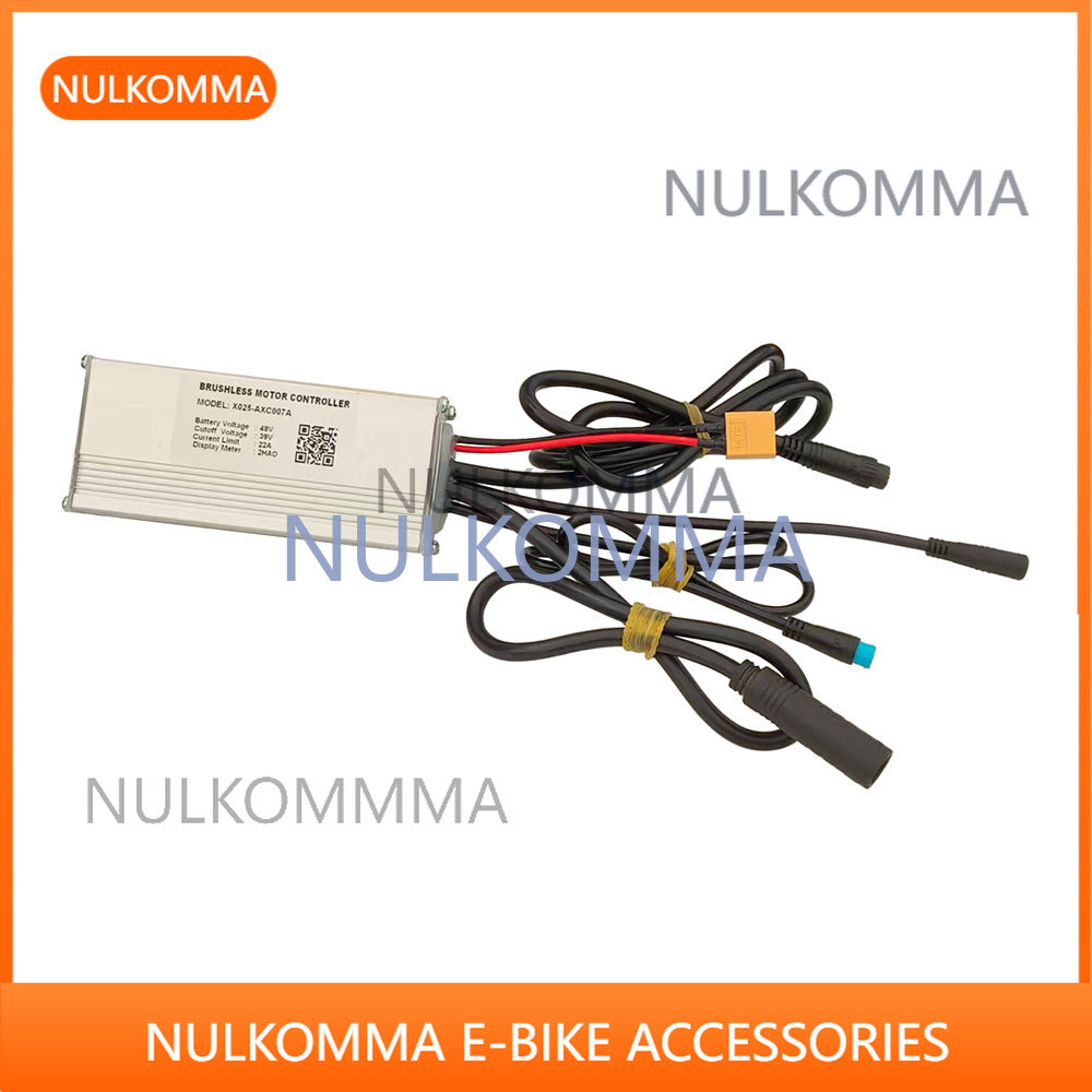 NULKOMMA Ebike Brushless Motor Controller 48V 22A Speed Controller for 2HAO General X025-AXC007A for Electric Bicycle Scooter Motorcycle