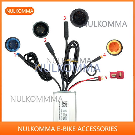 Ebike Brushless Motor Controller X008-AB0121 48V 18A Suitable for Electric Bicycles Scooters Fat-Tire Bikes Speed Controller