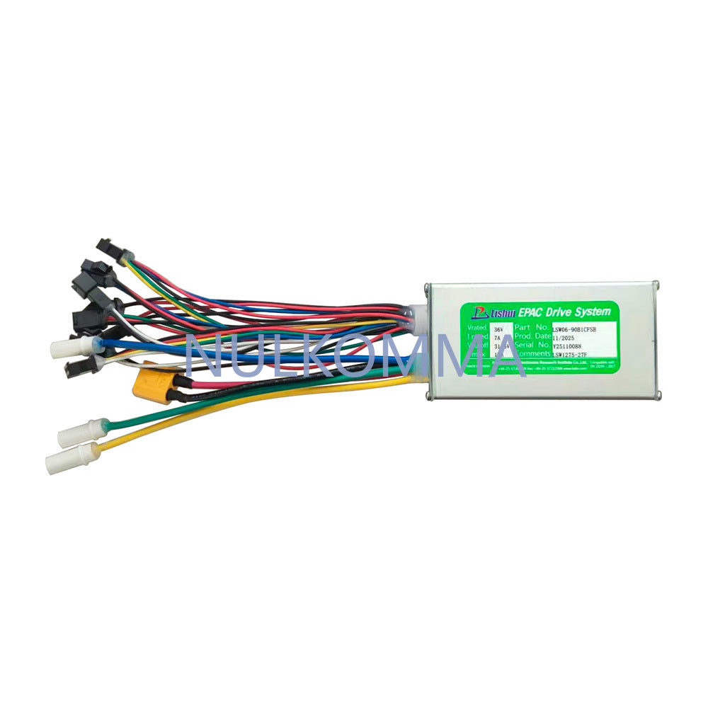 NULKOMMA Ebike Brushless Motor Controller LSW1257-27F 36V 15A Suitable for Electric Bicycles Scooters Fat-Tire Bikes Speed Controller