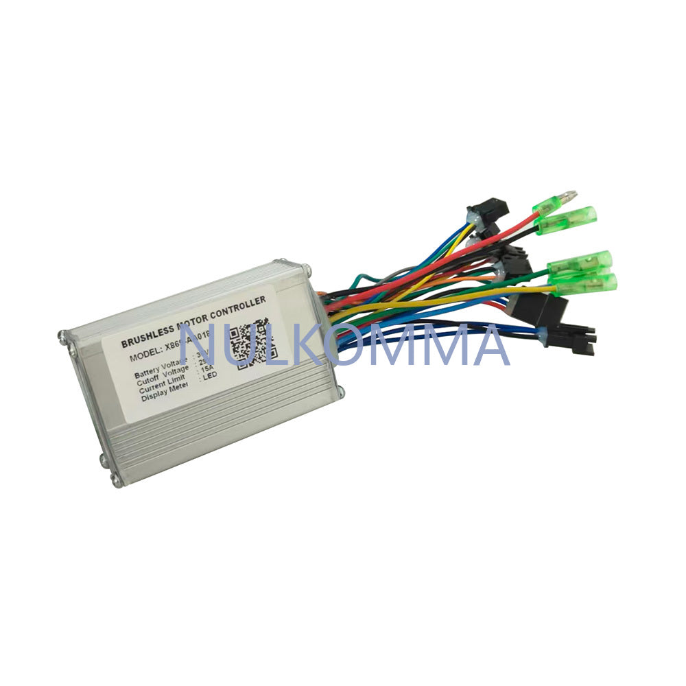 NULKOMMA Ebike Brushless Motor Controller 36V 15A Speed Controller X869-AA018 LED for Electric Bicycle Scooter Motorcycle