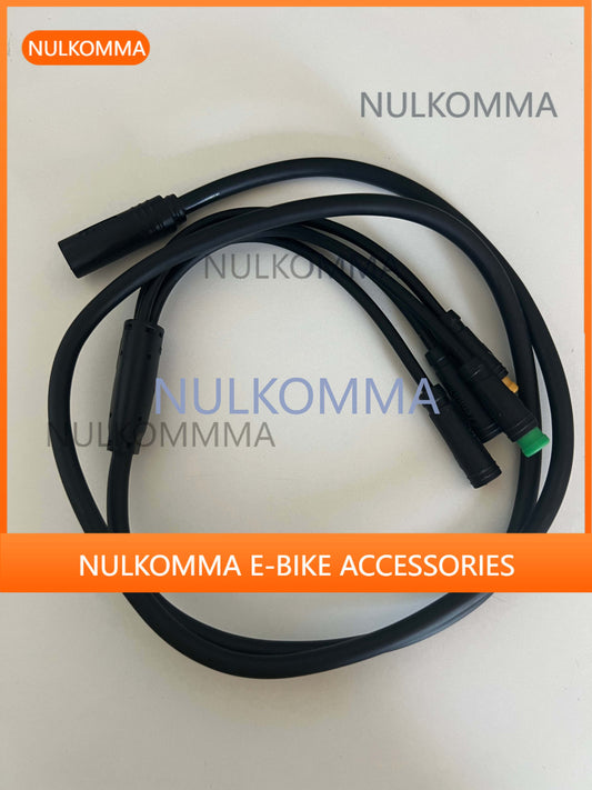 Nulkomma 8 Pin EBike 1 to 4 Waterproof Wiring Harness Splitter Cable, ebike Integrated cable Connector Extension Wire for Bafang Mid Drive Motor, Display, Throttle and Brake Lever Connection