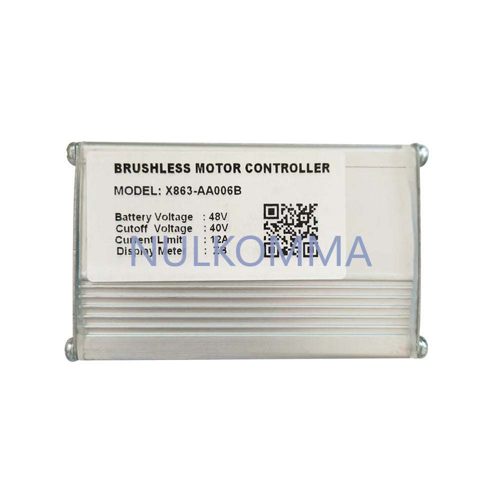 NULKOMMA eBike Controller 48V X863-AA006B 12A Electric Bicycle Brushless Motor Speed Controller for ZB Protocol Display Bike Accessories