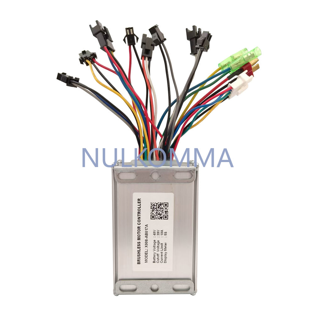 NULKOMMA Ebike Brushless Motor Controller 48V 18A Speed Controller for 5S General X008-AB017A for Electric Bicycle Scooter Motorcycle
