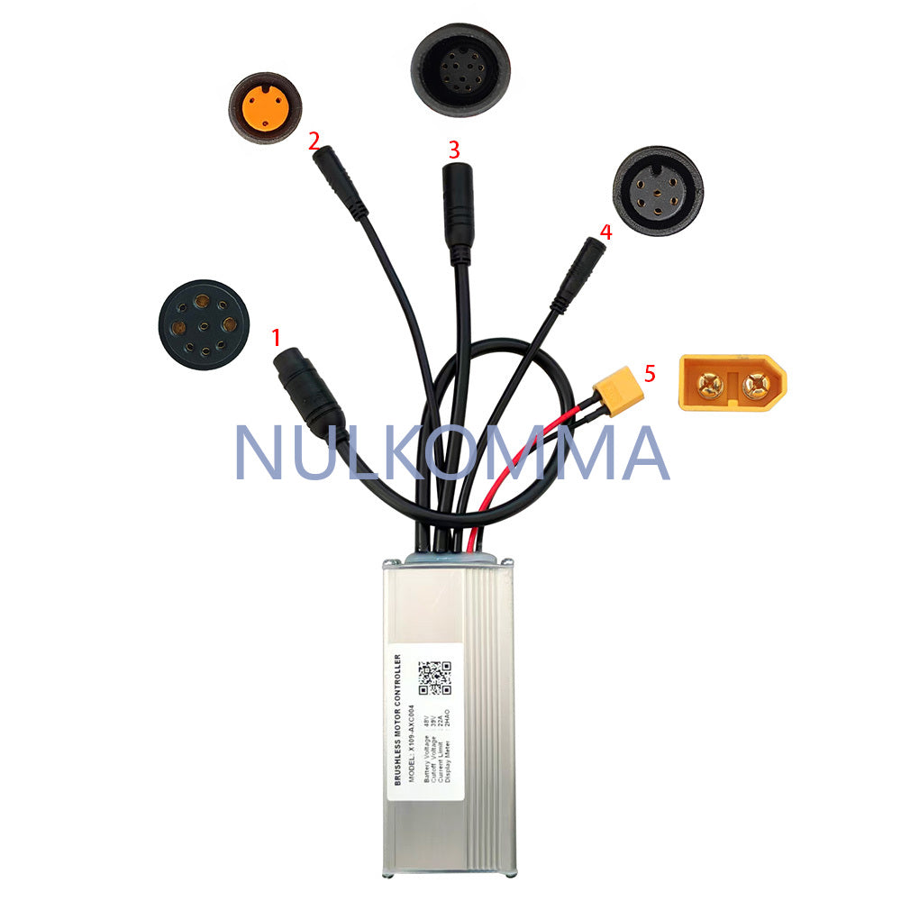 NULKOMMA Brushless Motor Controller X109-AXC004 48V 22A E-Bike Scooter Universal E-Bike Conversion Kit Bicycle Speed Controller