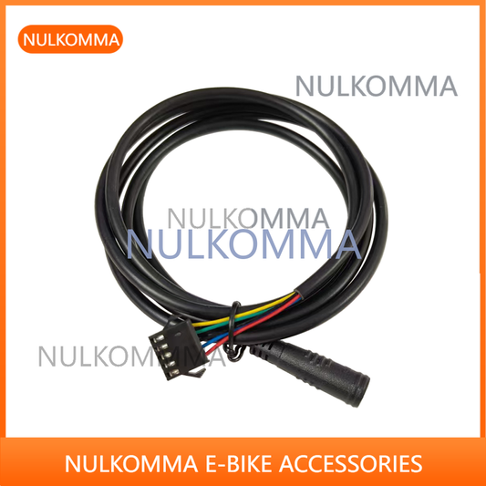 NULKOMMA EBike Display Adapter Cable 5hole Waterproof Connector Display Extension Cable for YL80C YL81F YL91F KD718 KD986 Display