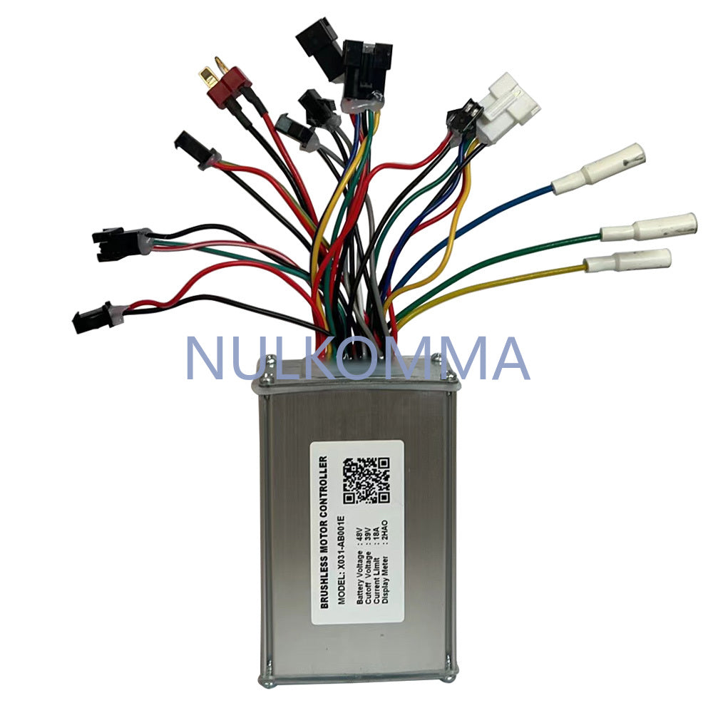 NULKOMMA Brushless Motor Controller 48V18A Speed Regulator X031-AB001E Electric Bike Accessories Suitable for Electric Bikes Scooters