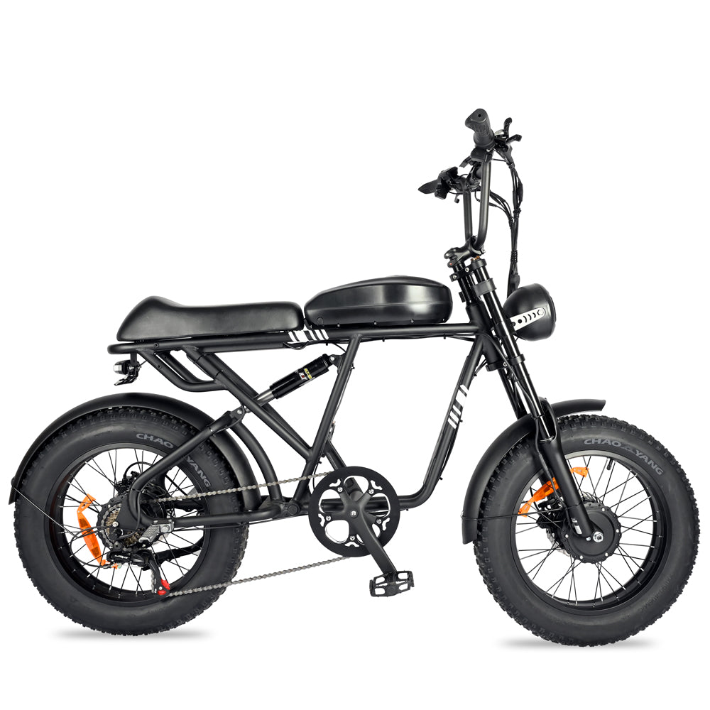 NULKOMMA 20'' Electric Bike for Adults 40-50KM Removable Battery 48V Commuting Mountain Bike with LCD Display Meter Electric Bicycle 2000W with Waterproof Headlight