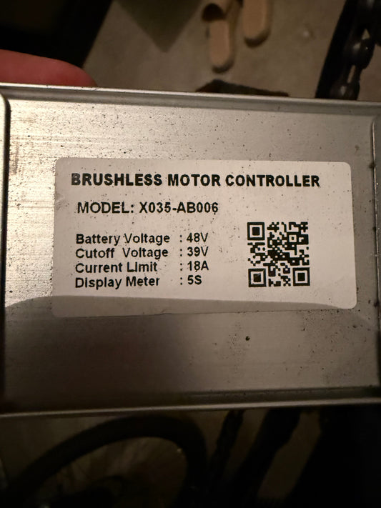 Nulkomma X035-AB006 Brushless Motor Controller 48V 18A Ebike Controller
