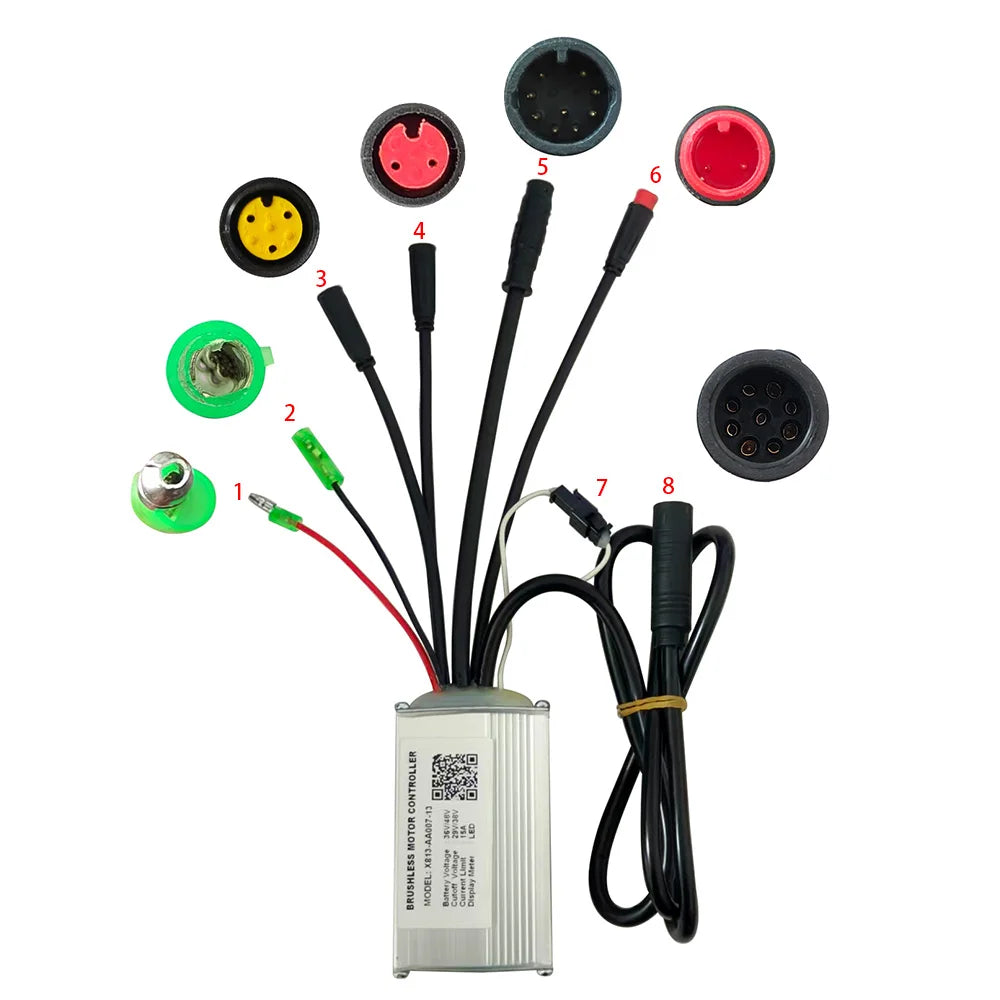 NULKOMMA Brushless Motor Controller X813-AA007-13 36/48V 15A E-Bike Scooter Universal E-Bike Conversion Kit Bicycle Speed Controller