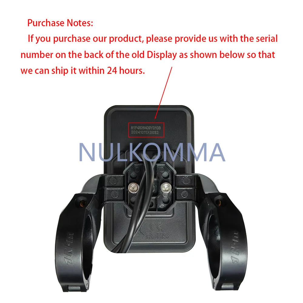 NULKOMMA EBike DisplayScreen MeterYL81F 36V-52V Fatbike Computer Speed Control Panel Speedometer for EngweBike Accessories Yolin
