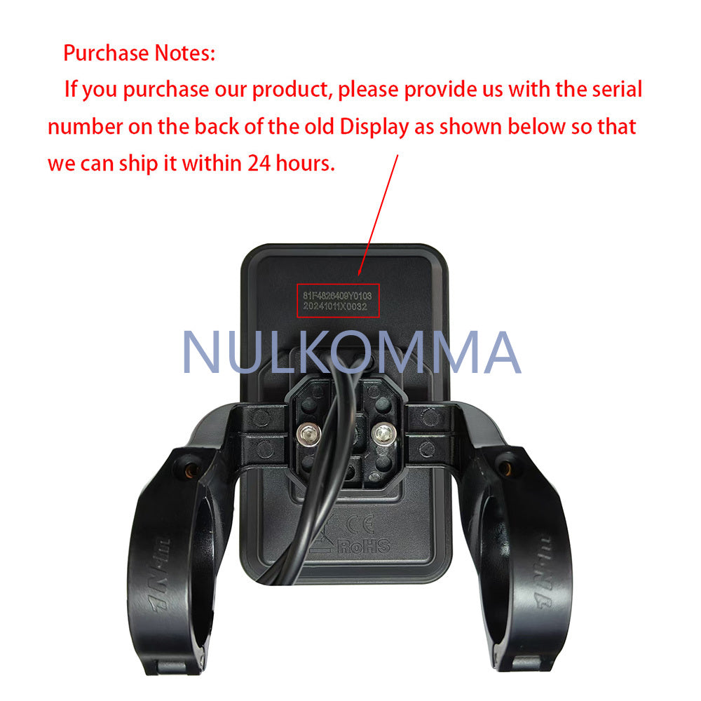 NULKOMMA EBike Display Screen Meter YL81F Yolin 36V-52V 2HAO Fatbike Speed Control Panel Speedometer for Engwe Bike Accessories
