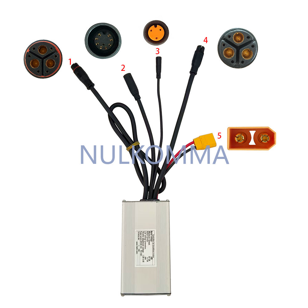 NULKOMMA Ebike Brushless Motor Controller LSW1838-13ES 48V 22A Suitable for Electric Bicycles Scooters Fat-Tire Bikes Speed Controller