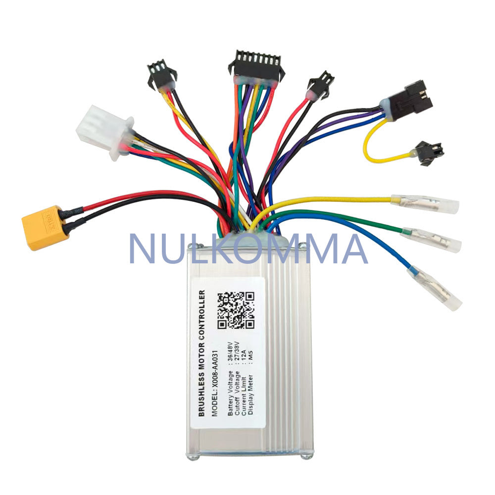 NULKOMMA Brushless Motor Controller X008-AA031 36/48V 12A E-Bike Scooter Universal E-Bike Conversion Kit Bicycle Speed Controller