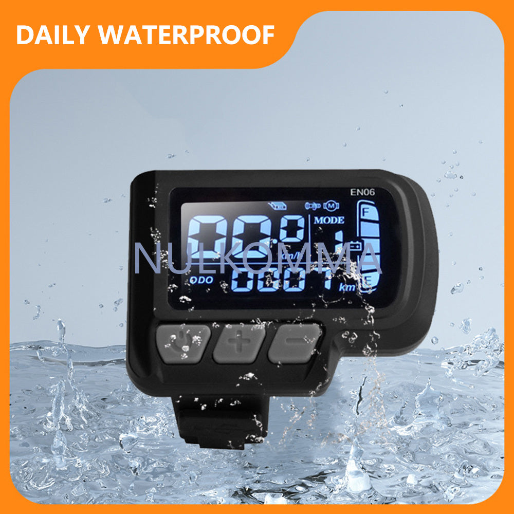 NULKOMMA Ebike LCD Display Screen Meter EN06 24V-48V Speed Controller for 2HAO Protocol Controllers MTB Accessories