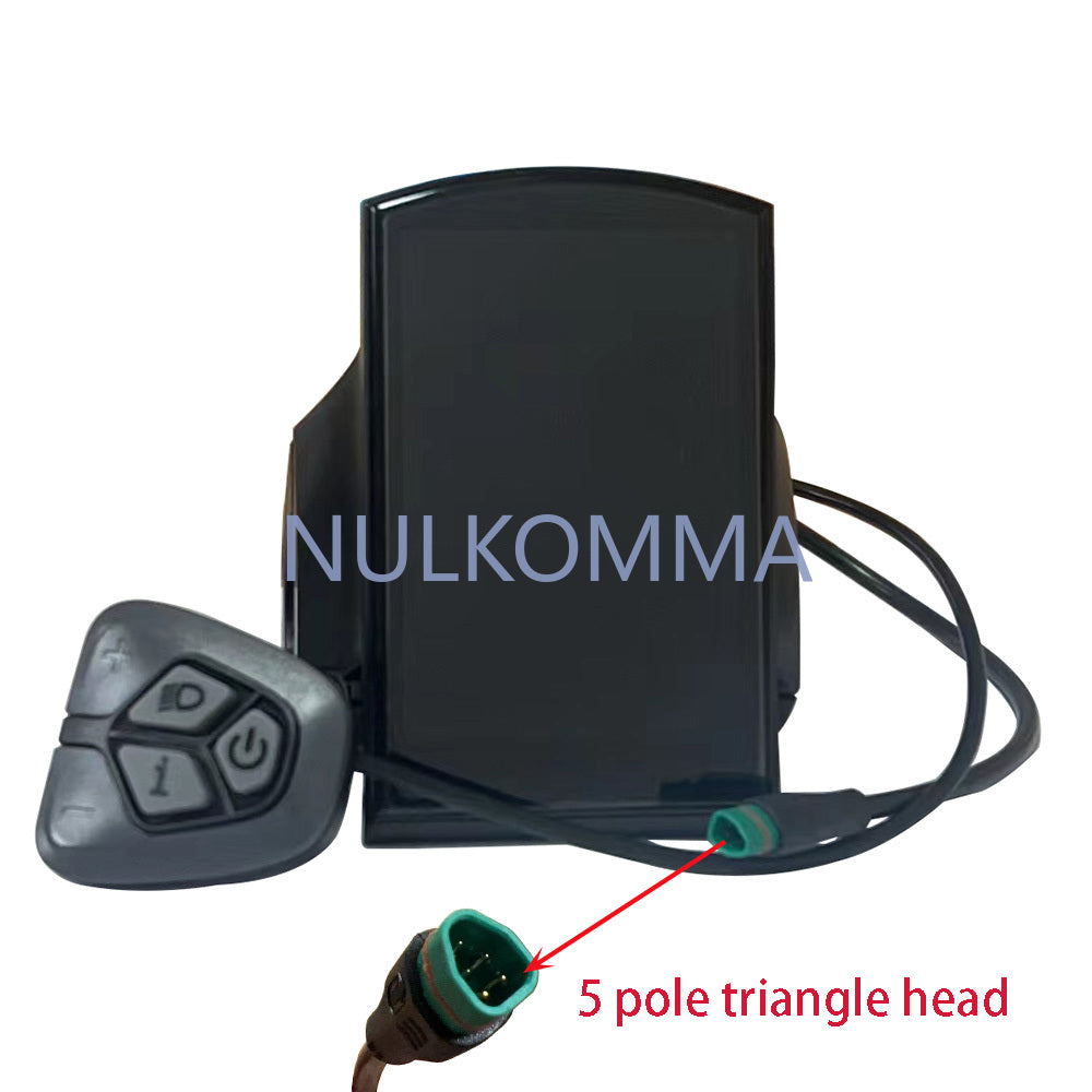 NULKOMMA Electric Bicycle Instrument Controller, EBIKE LCD Display, Triangle Head Display, Bafang DPC18, 48V