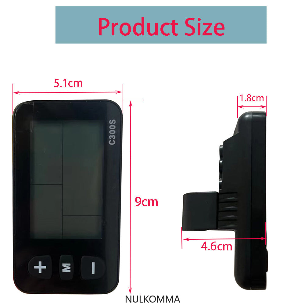 C300S LCD Display for EBIKE Speed Controller Meter 48V Electric Bike Accessories Bicycle Screen MTB Instrumentation