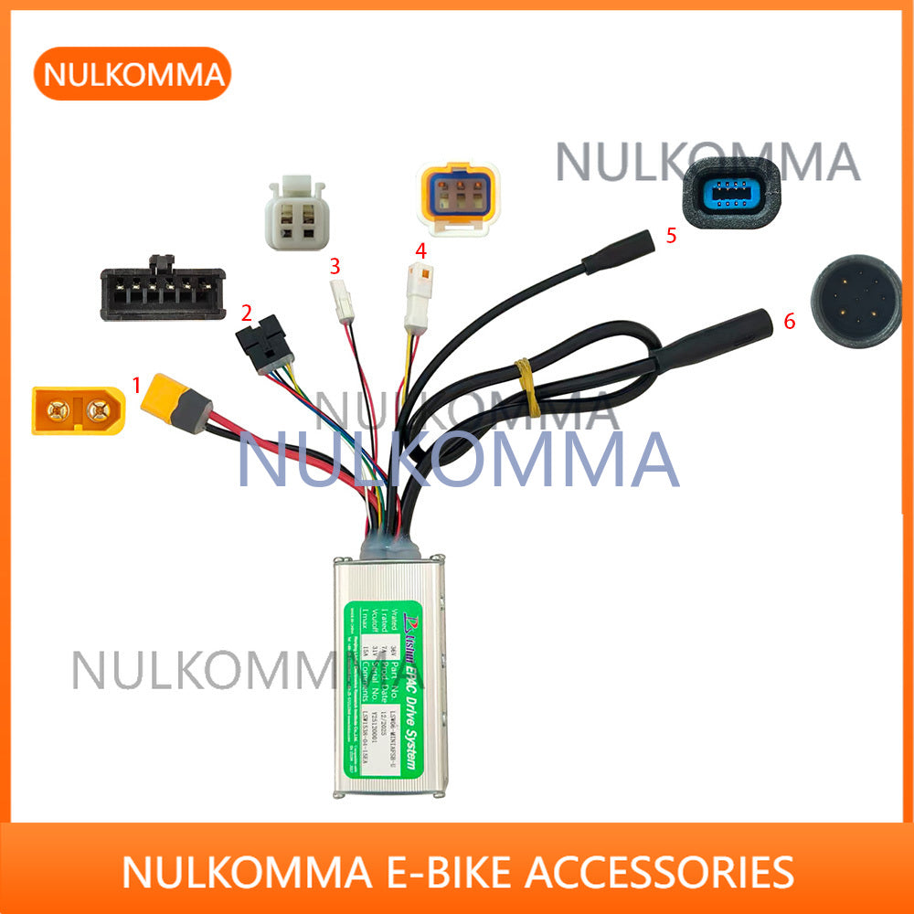 NULKOMMA Brushless Motor Controller LSW1538-04-15EA 36V 15A E-Bike Scooter Universal E-Bike Conversion Kit Bicycle Speed Controller