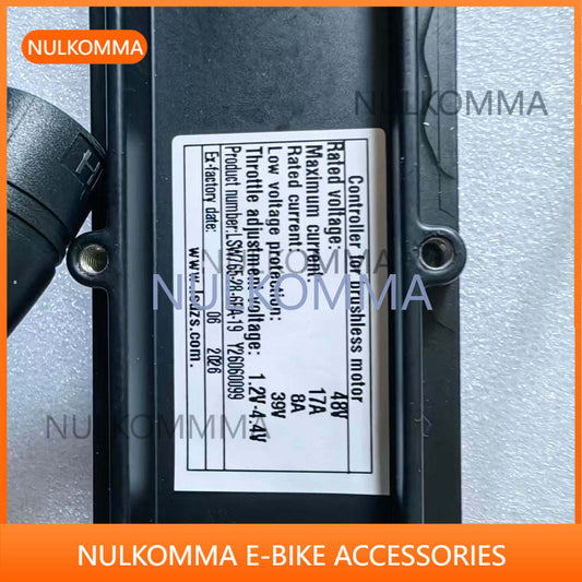 Nulkomma LSW765-28-6FA-19 48V 17A Brushless Motor Controller  39V Low Voltage Protection E-Bike Speed Control Replacement Part with Mounting Screws