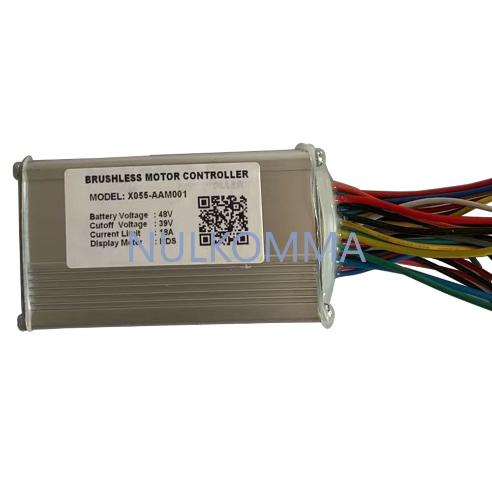NULKOMMA 48V 18A Brushless Motor Controller X055-AAM001 Electric Bicycle Scooter Speed Controller with KDS Protocol Display