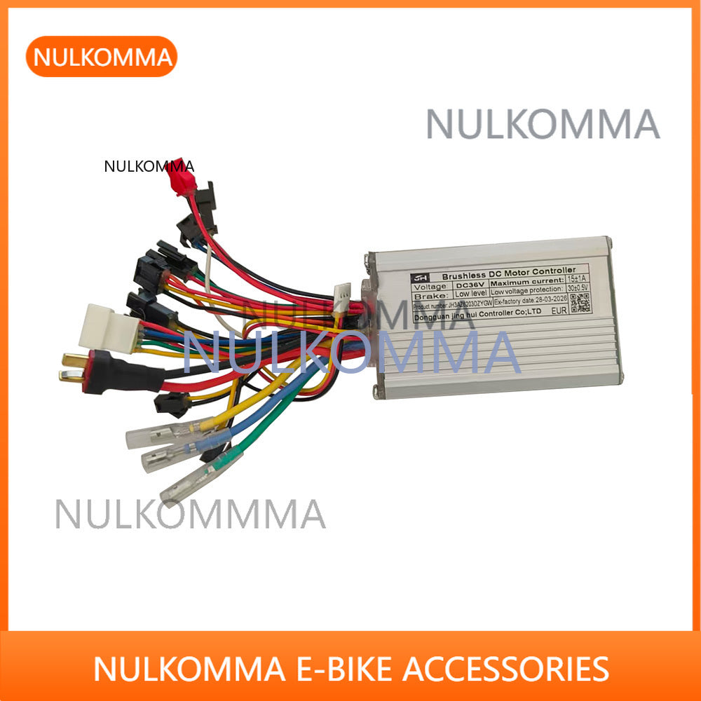 NULKOMMA Brushless Motor Controller JH3AZ6203DZYGW 36V 15A E-Bike Scooter Universal E-Bike Conversion Kit Bicycle Speed Controller