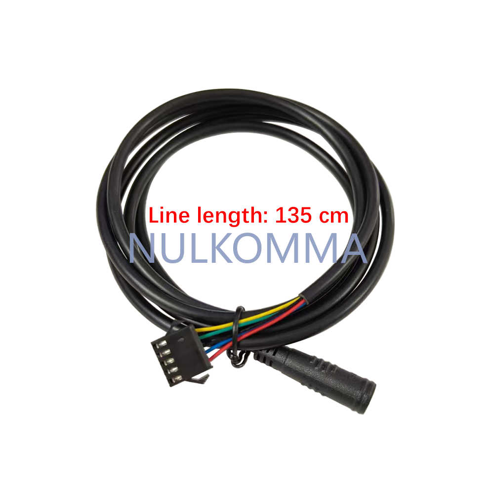 NULKOMMA EBike Display Adapter Cable 5hole Waterproof Connector Display Extension Cable for YL80C YL81F YL91F KD718 KD986 Display
