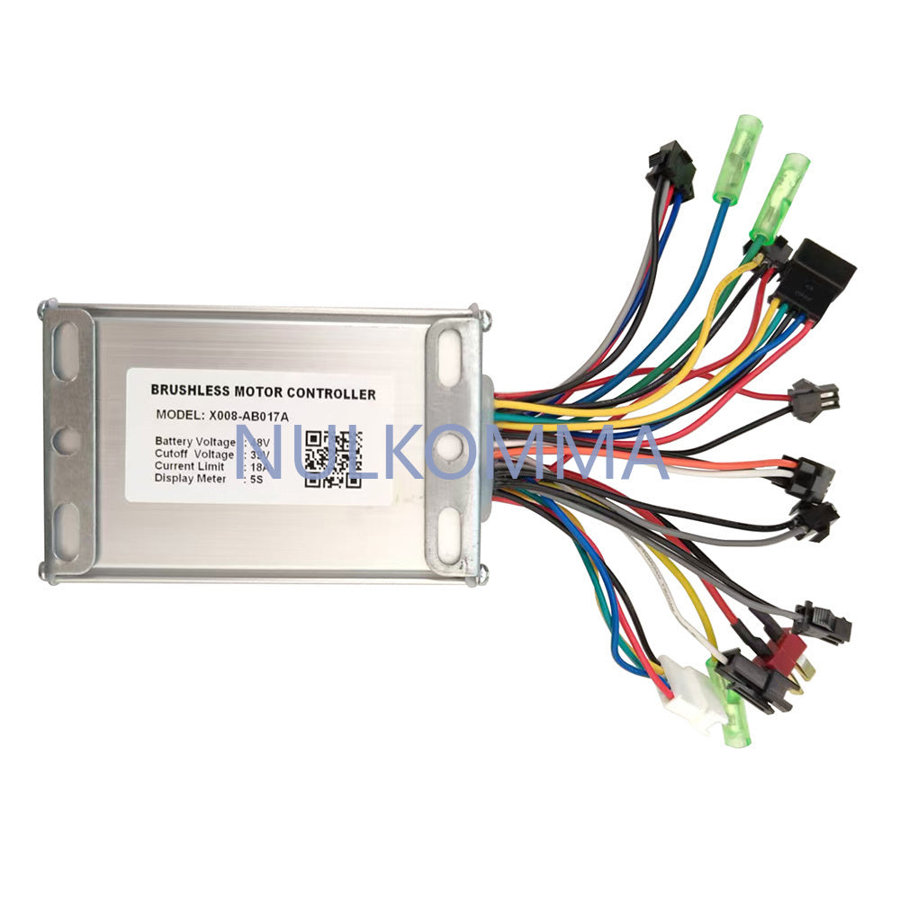 NULKOMMA Ebike Brushless Motor Controller 48V 18A Speed Controller for 5S General X008-AB017A for Electric Bicycle Scooter Motorcycle