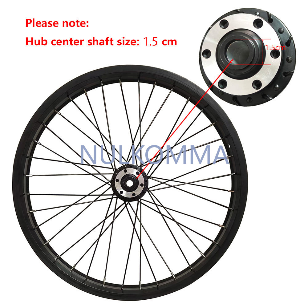 20x4.0 Set Aluminum Bike Front Wheel Ebike Rims with 36 Spokes for Fatbike Bicycles Accessories